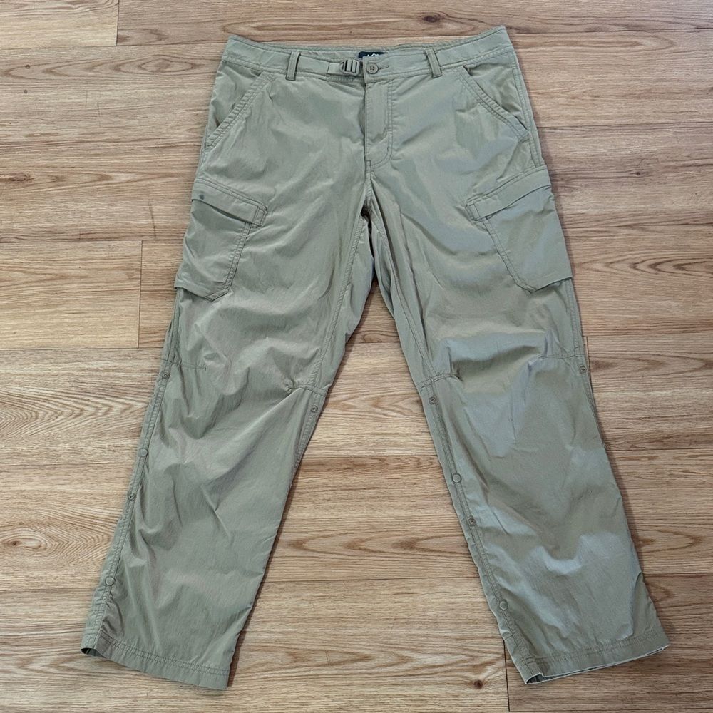 REI Men's Co-op Multitasker Pants Khaki Relaxed Fit Size 36 Outdoors Gorpcore